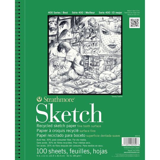 Strathmore&#xAE; 400 Series Recycled Sketch Paper Pad, 9&#x22; x 12&#x22;